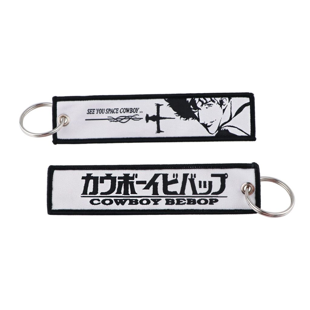 Anime Cowboy Bebop Embroidered Keys Tag Keychains Jet Tag for Women Keyring Car Keys Fashion Jewelry 2 - Cowboy Bebop Shop