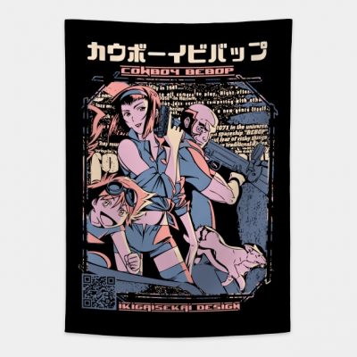 Bounty Hunter Retro Cowboy Bebop Ikigaisekai Tapestry Official Haikyuu Merch