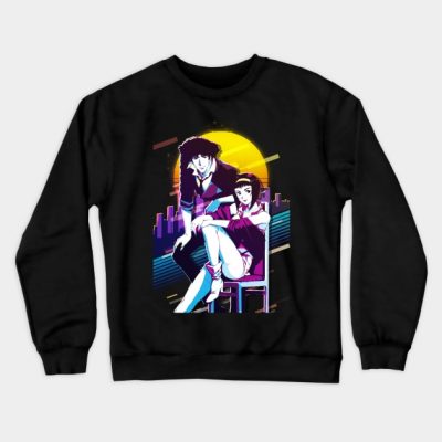 Spike Spiegel And Faye Valentine Cowboy Bebop Crewneck Sweatshirt Official Haikyuu Merch