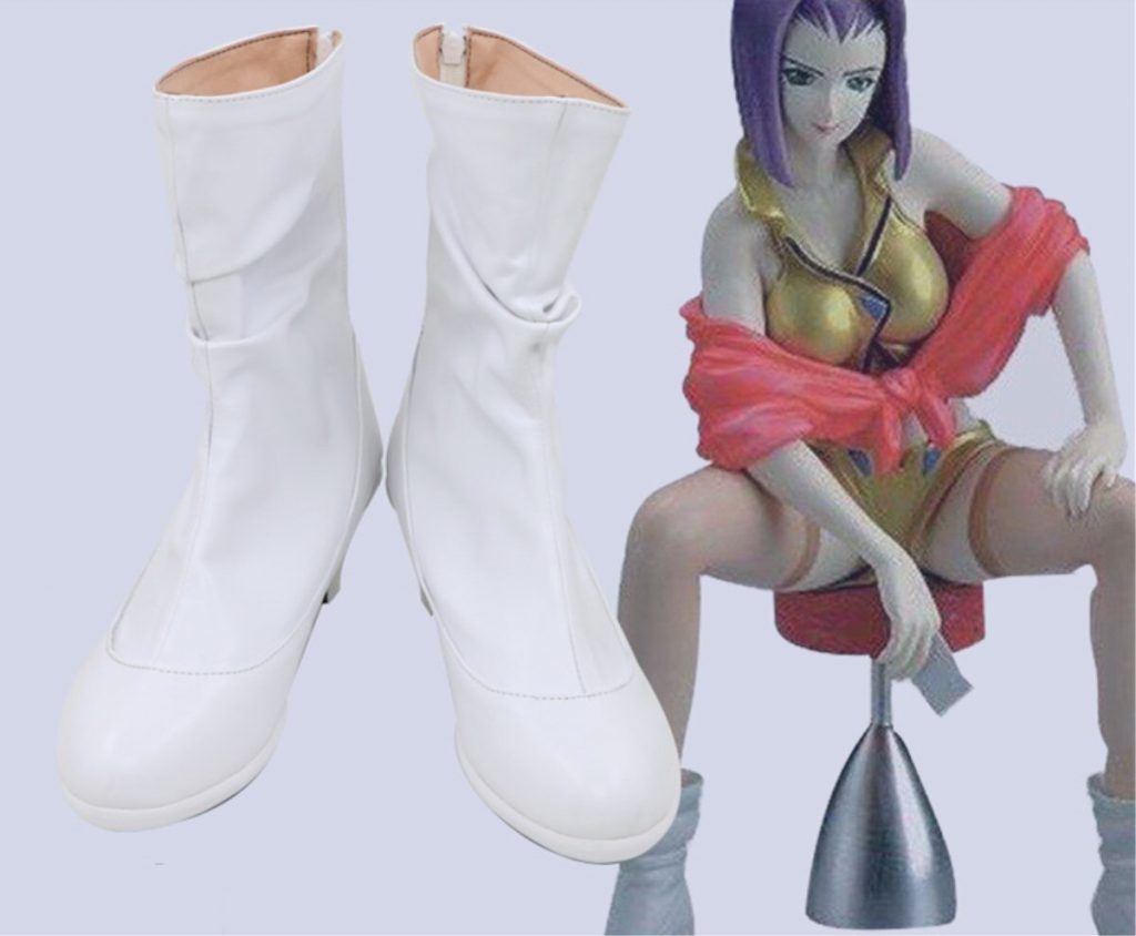 Cowboy Bebop Faye Valentine Cosplay Shoes White Comic Costume Shoes - Cowboy Bebop Shop