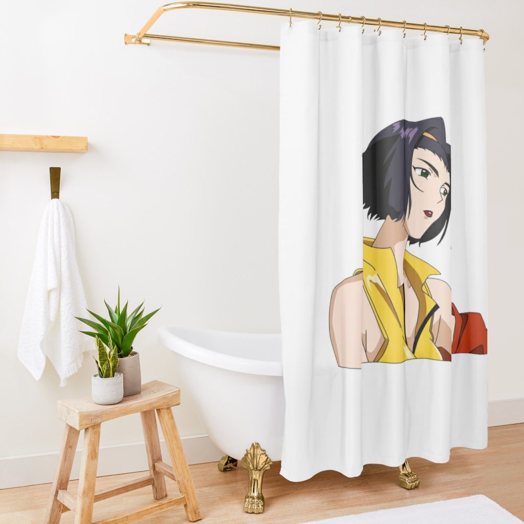 Cowboy Bebop Faye Shower Curtain Official Cowboy Bebop Merch