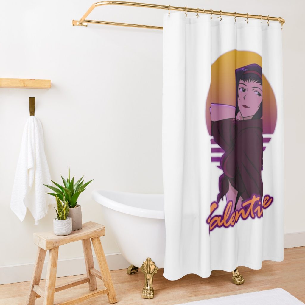 Cowboy Bebop Faye Shower Curtain Official Cowboy Bebop Merch