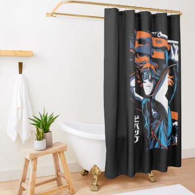 Cowboy Bebop Vintage Edward Colorful Shower Curtain Official Cowboy Bebop Merch