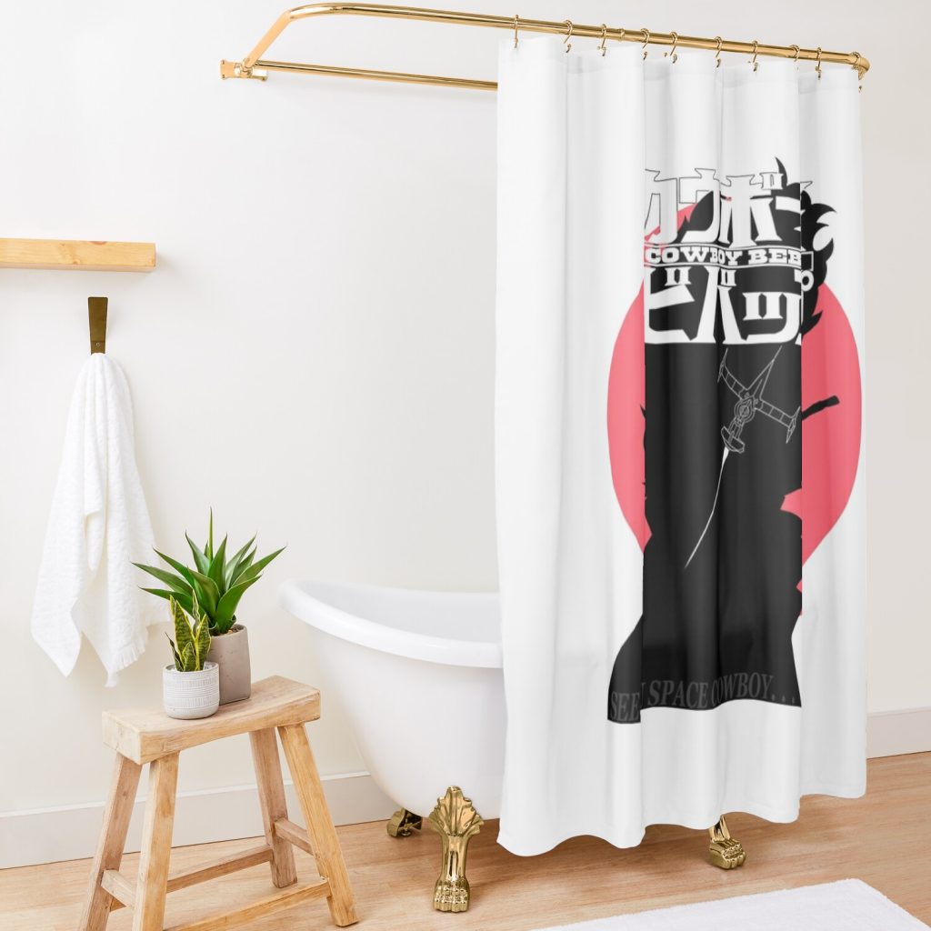 Cowboy Bebop Spike - See You Space Cowboy Shower Curtain Official Cowboy Bebop Merch