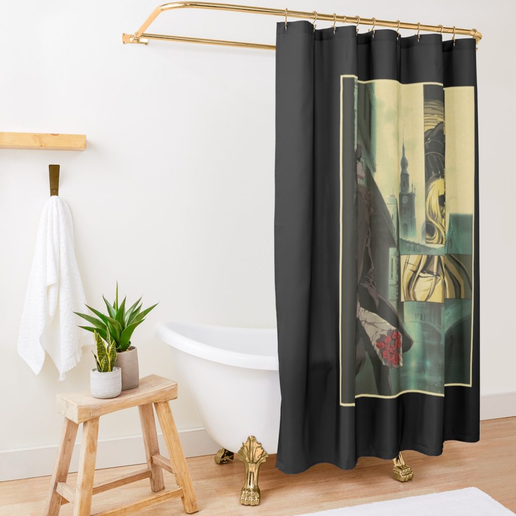 Cowboy Bebop Vintage Shower Curtain Official Cowboy Bebop Merch