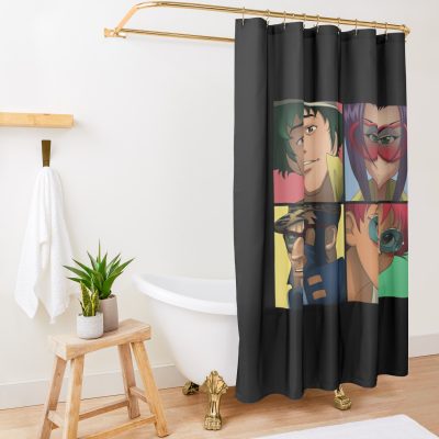 Cowboy Bebop Vintage Shower Curtain Official Cowboy Bebop Merch