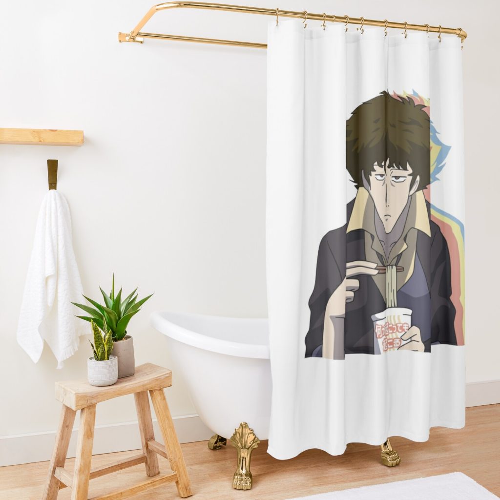 Cowboy Bebop Spike Shower Curtain Official Cowboy Bebop Merch