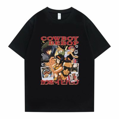 Anime Space Spike Japanese Manga Jet Faye T shirt Man Tees Merch Cool Cowboy Bebop Tshirt - Cowboy Bebop Shop