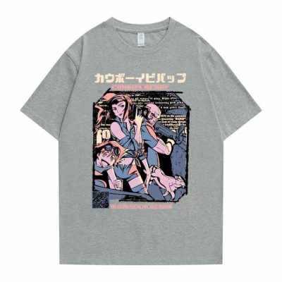 Japanese Anime Cowboy Bebop Space Spike Spiegel Jet Faye Tshirt Men s Cartoon Streetwear Men Women 7.jpg 640x640 7 - Cowboy Bebop Shop