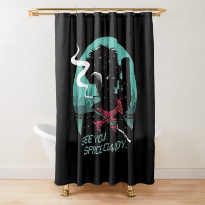 See You Cowboy Bebop Vintage Shower Curtain